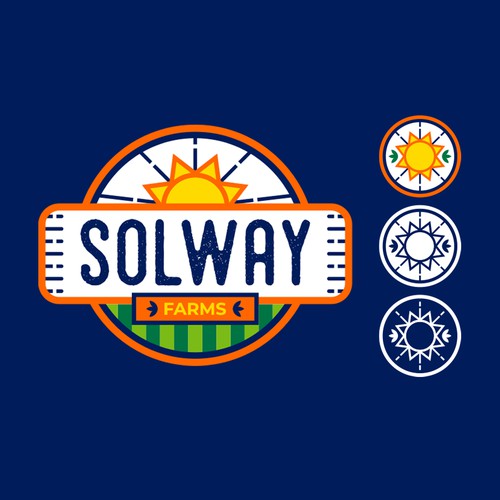Farmers' market logo with the title 'Solway Farms'