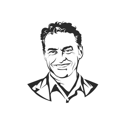 Modern artwork with the title 'Illustrated image of Mike'