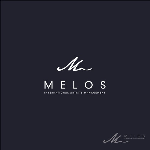 Black and white design with the title 'Logo for artists management'