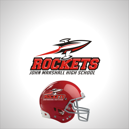 High school logo with the title 'Rockets'