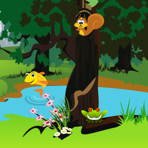 Animation website with the title 'Library Childrens site'