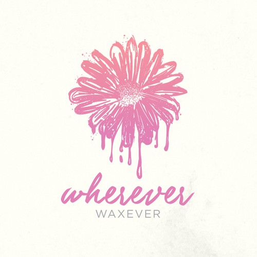 Funky logo with the title 'Wherever Waxever – Logo Design'