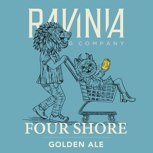 Label artwork with the title 'Label to beer'