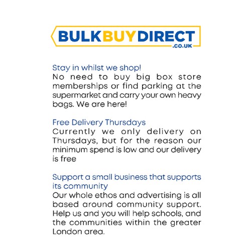 English design with the title 'BulkBuyDirect'