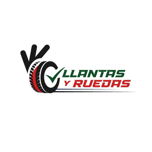 Best logo with the title 'Llantas y Ruedas'