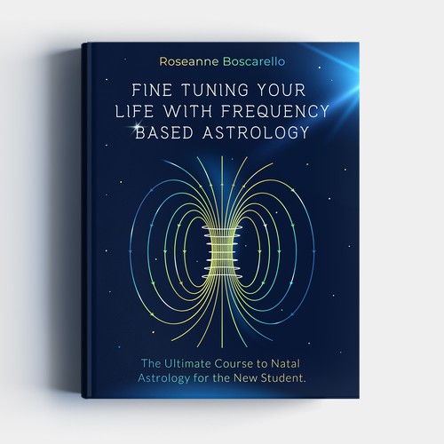 Science book cover with the title 'Frequency-Based Astrology Book Cover Design'