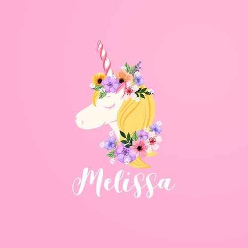 Girly design with the title 'Sweet Unicorn'