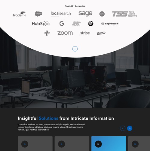 Carousel design with the title 'IT Company Website'