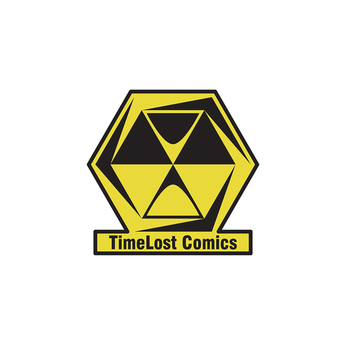 Hourglass logo with the title 'timelost comics'