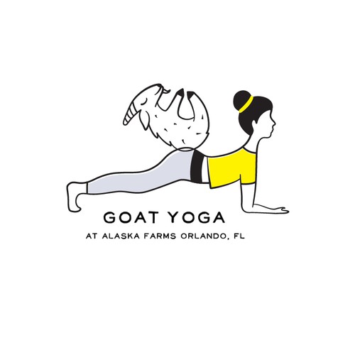 Yoga studio design with the title 'Logo for Goat Yoga'