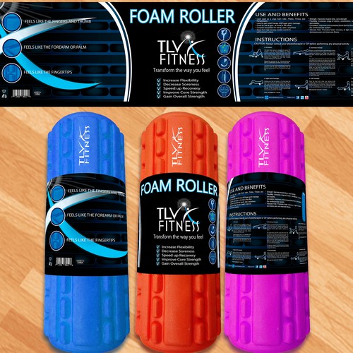 Sport packaging with the title 'Design an amazing product label for our cool product'