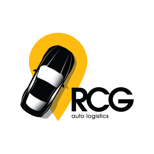 Location pin logo with the title 'RCG Auto Logistics '