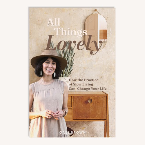 Aesthetic book cover with the title 'Slow Living Book Cover'