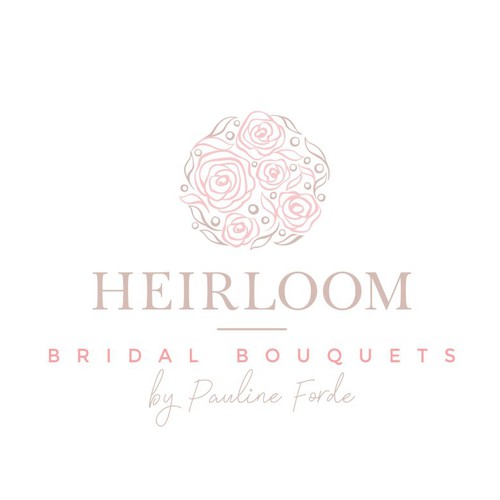 Rose design with the title 'Elegant bridal bouquets logo'