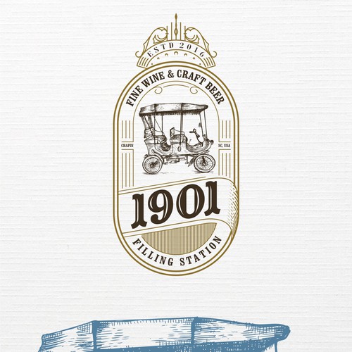 Antique design with the title '1901 logo design'