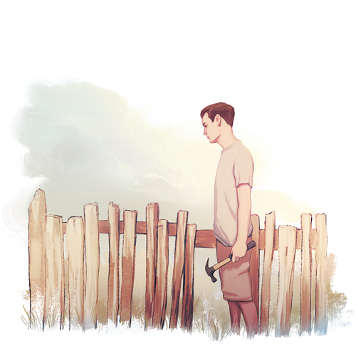 Fence design with the title 'Storybook Illustration'