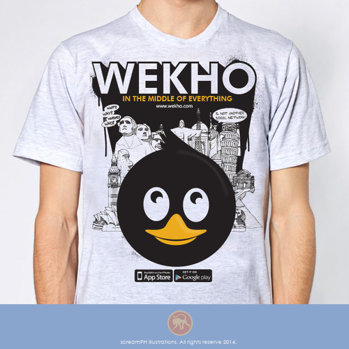 Black t-shirt with the title 'Wekho, in the middle of everywhere!!'