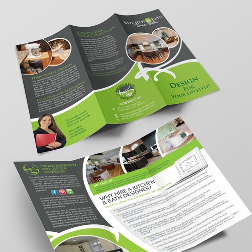 Curves design with the title 'Help Kitchen & Bath Design Studio with a new brochure design'