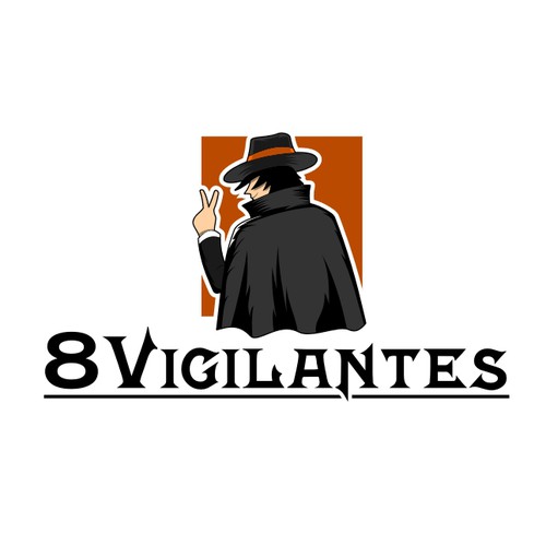 Peaceful logo with the title '8 Vigilantes'