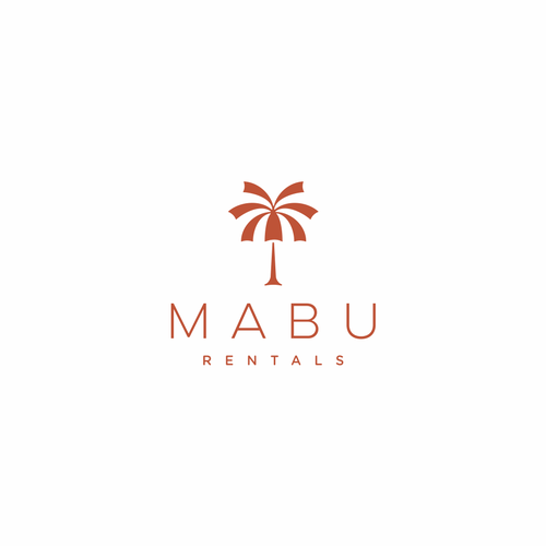 Umbrella logo with the title 'Logo concept for "MABU RENTALS"'