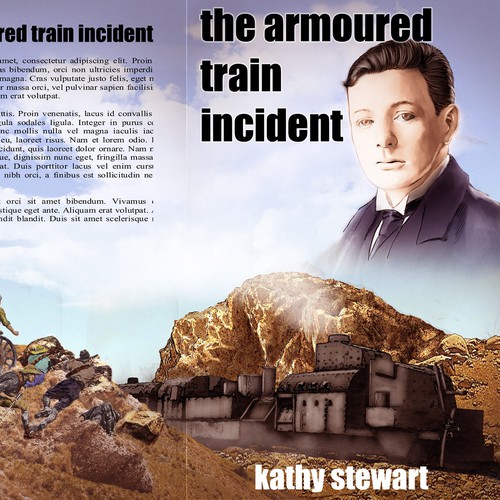 Armor design with the title 'Create an eye-catching design for an Anglo-Boer War book.'