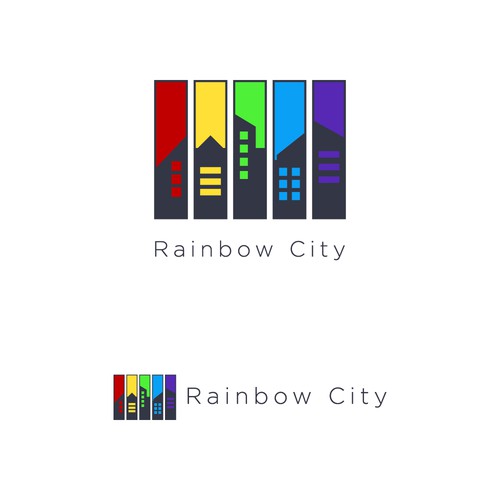 Rainbow logo with the title 'Rainbow City'