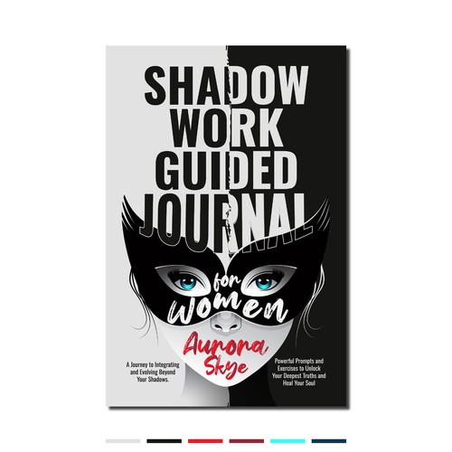 Psychology book cover with the title 'E-book cover for a Shadow Work Guided Journal'