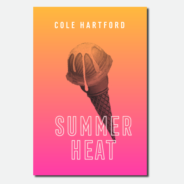 Pink and orange design with the title 'Gay Pulp E-book Cover Design'
