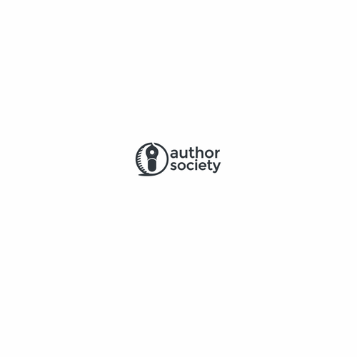 Ebook logo with the title 'Minimalistic logo for AuthorSociety'