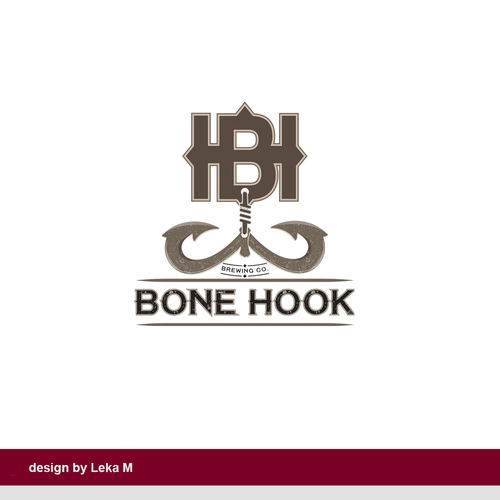 Fishing hook logo with the title 'Bone Hook'