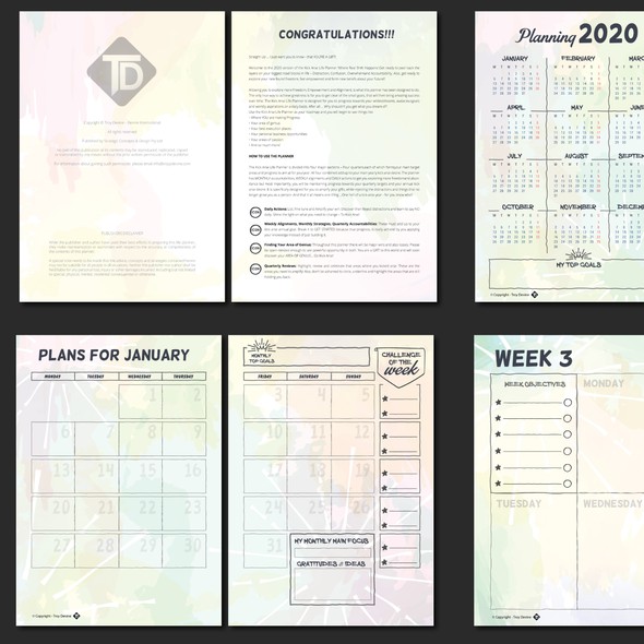 Print-ready design with the title 'Year Planner'