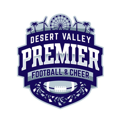 Desert logo with the title 'DESERT VALLEY PREMIER FOOTBALL & CHEER'