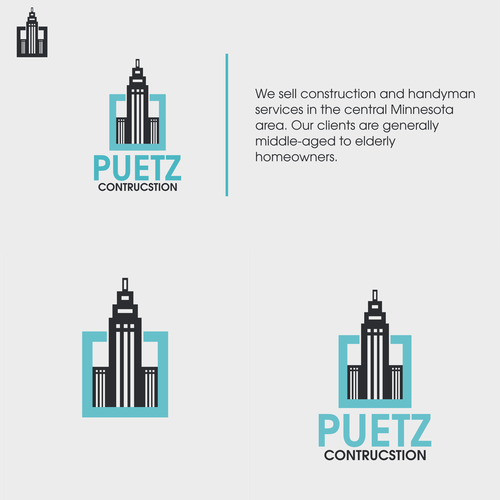 Best logo with the title 'For Puetz Construction'
