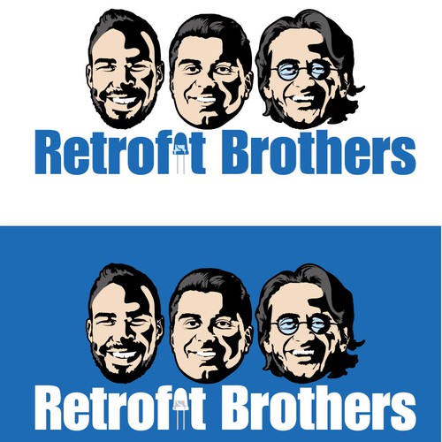 Brotherhood logo with the title 'LED Retrofit Brothers Logo Designs'