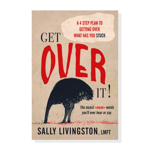 Graphic book cover with the title 'Get over what has you stuck'