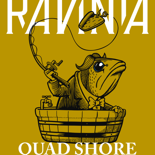 Label artwork with the title 'Illustration for beer label'