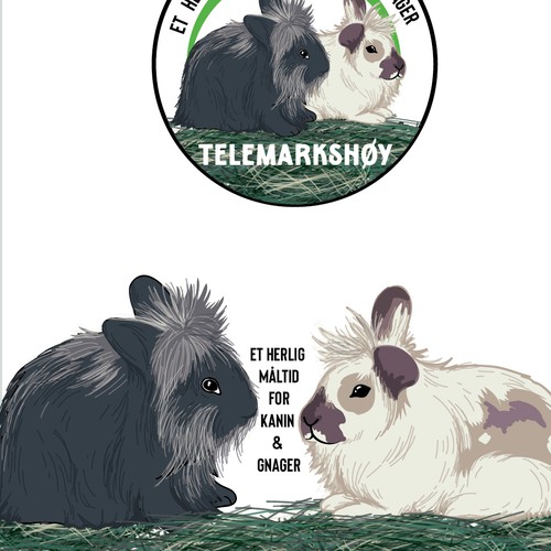 Pen logo with the title 'logo for rabbits hay '