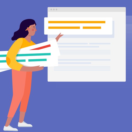 Copywriting design with the title 'SEO Illustration'