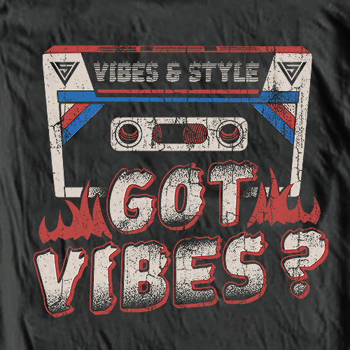 Grunge t-shirt with the title 'Vintage style'