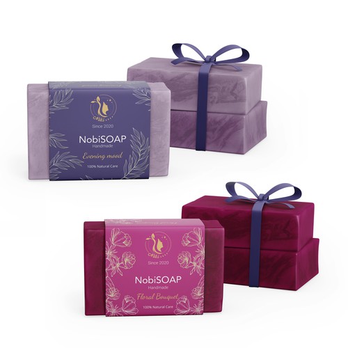 Soap label with the title 'Bright soap label for women'