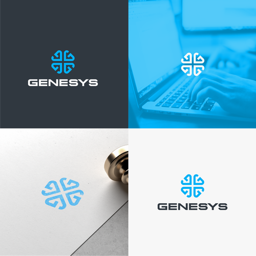 Letter g fonts logo with the title 'Genesys'