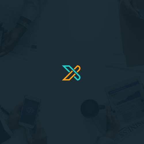 App brand with the title 'X logo for online development platform'