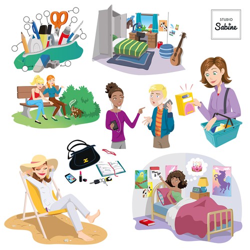 Vector artwork with the title 'Vector illustrations'