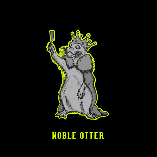 Otter design with the title 'Noble Otter T-Shirt Design'