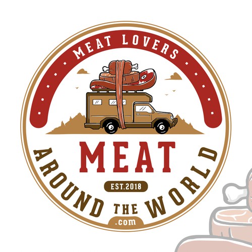 Adventure logo with the title 'MEAT Around the World'