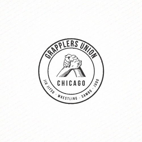 Jiu-jitsu design with the title 'Stamp Logo Style for Grapplers Union'