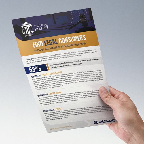 Flayer design with the title 'Legal Helpers flyer'