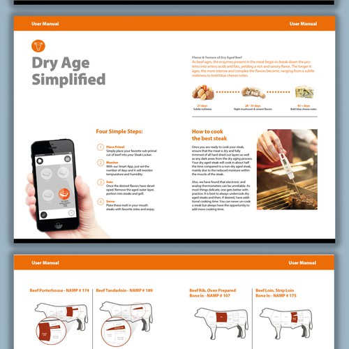 Manual design with the title 'Dry Age Users Manual'