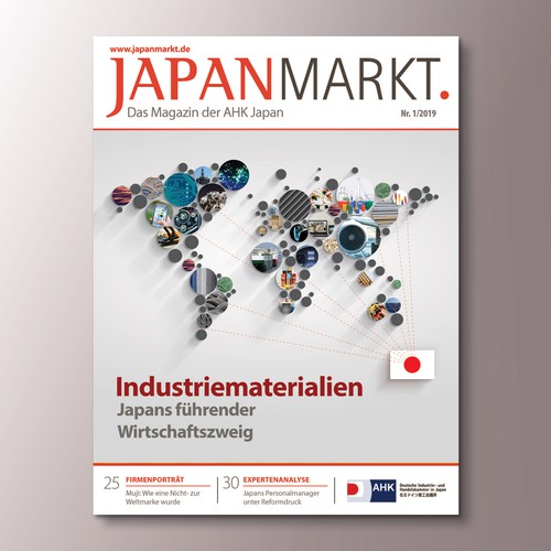 Conceptual design with the title 'JAPAN MARKET COVER MAGAZINE #3 2019'