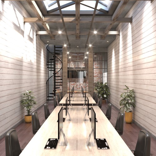 Shine design with the title 'Office design for software development company'